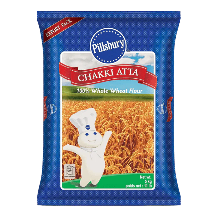 Pillsbury - 5kg Chakki Atta (Whole Wheat Flour)