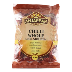 Anjappar - 100g Whole Dried Chili (with stem)