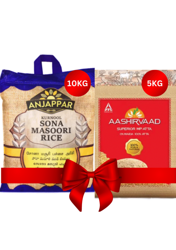 Anjappar - 10kg Kurnool Sona Masoori & 5 KG Aashirwad Atta