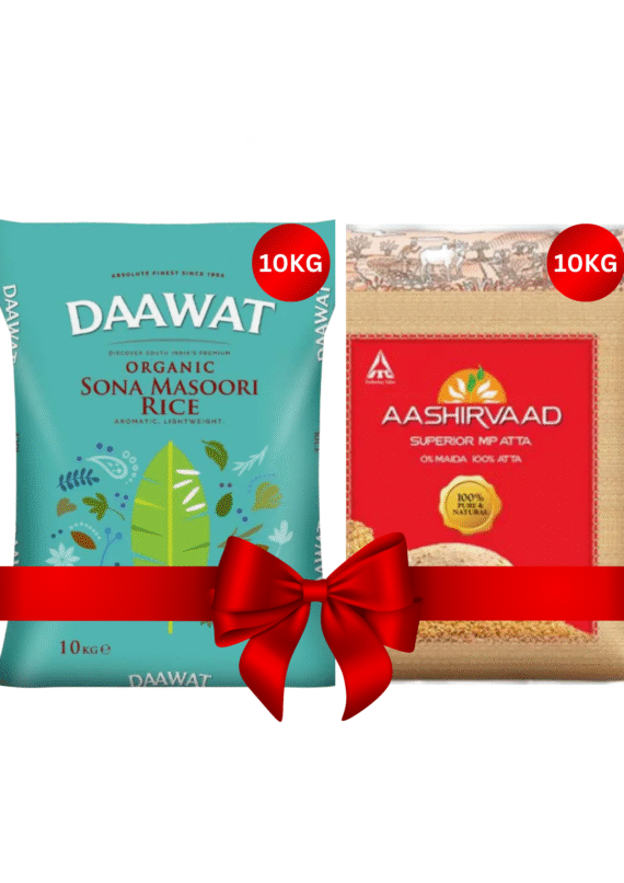 Daawat10kg Organic Sona Masoori Rice  & 10 KG Aashirwad Atta